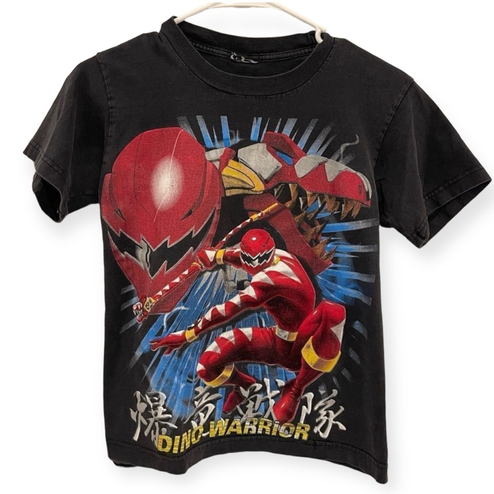 Vintage Boys Dino Warrior T-shirt Size S